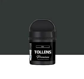 Testeur peinture Tollens premium murs, boiseries et radiateurs noir mat 50ml