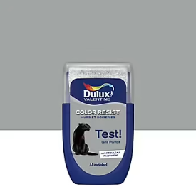 Testeur de peinture Color Resist murs et boiseries Dulux Valentine mat gris parfait 30ml
