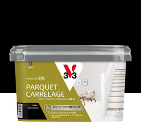 Peinture de rénovation sol, parquet, carrelage V33 noir carbone satin 2L