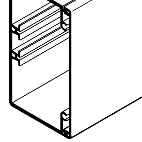 AXIS partitionable white trunking L. 2 ml l. 110 x h. 60 mm 30 wires 2.5² Ø 12 mm 1 PCE