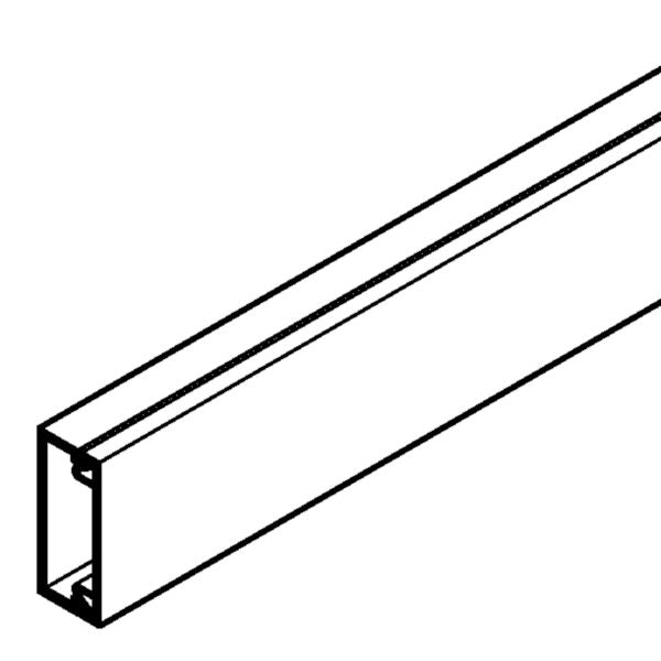 Moulding without partition 2 ml MS white in PVC D l. 22 mm x h. 10 mm 7 wires 2.5 mm²