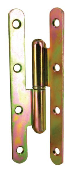 Paris hinge, straight round end, galvanized steel, L. 55 x W. 140 mm