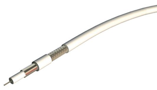 TV coaxial cable 75 Ohms 17 DB/800 Mhz white 100 ml