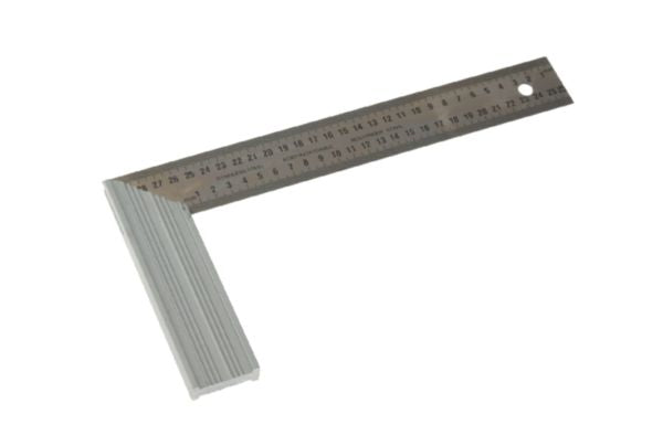 Carpenter's square L. 300 mm with aluminum heel