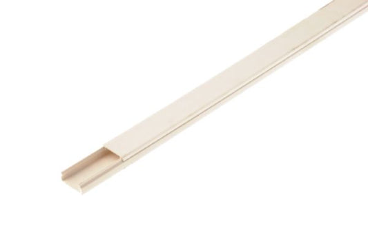 Moulure sans cloison 2 ml MS blanc en PVC D l. 22 mm x h. 10 mm 7 fils 2,5 mm²