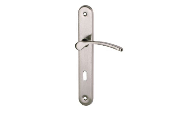 Pair of handles on EVA plate aluminum matt nickel cylinder