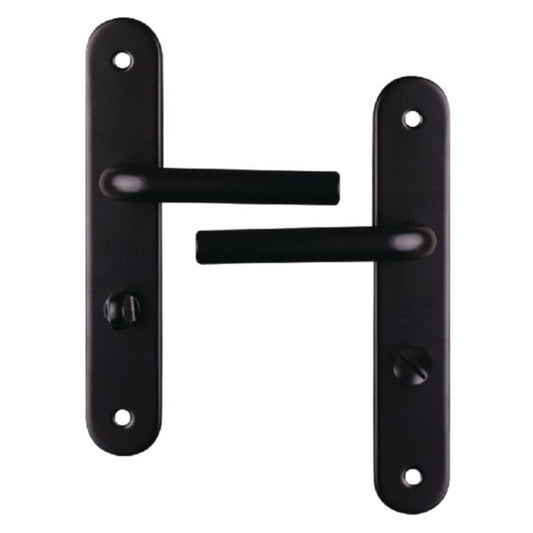 Set on PUNCH plate, 195 mm center distance, matt black with locking