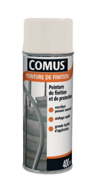 Bombe de peinture glycérophtalique de finition haute température blanc satiné aérosol de 400 ml