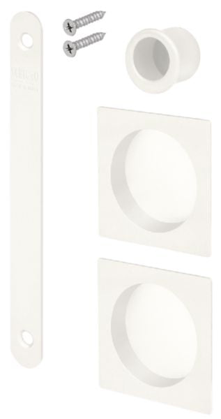 Garniture carrée sans serrure blanc r9016-gloss opaque