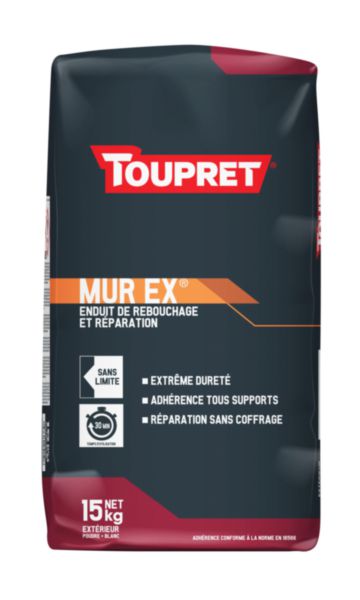 Enduit de rebouchage et de réparation extérieur en poudre MUREX ® blanc sac de 15 kg