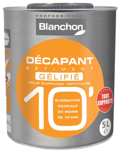 Décapant bâtiment 10' gélifié spécialement pour surfaces horizontales pot de 5 L