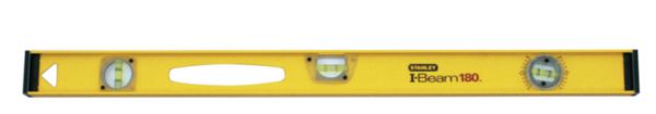 Yellow and black I-BEAM level with 3 vials L. 180 x 80 cm