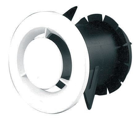 Self-adjusting extraction vent for plasterboard with sleeve and seal Ø 125 mm