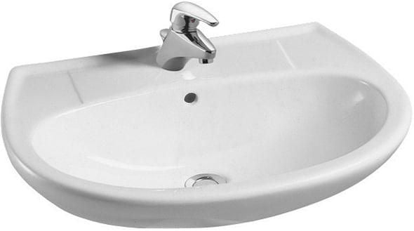 NF BRIVE white space-saving washbasin L. 50 x depth 43.5 cm