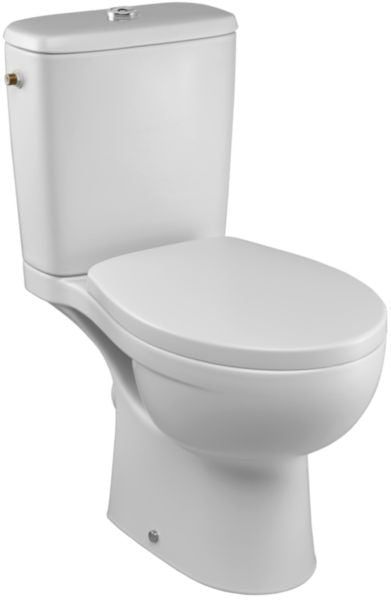 PATIO WC pack without rim, horizontal outlet, soft-close seat, white