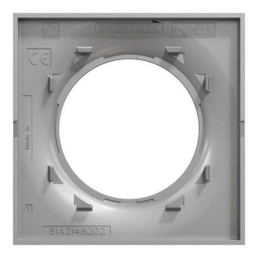 NF ODACE STYLE aluminum plate 1 post 10 mm depth recessed installation type