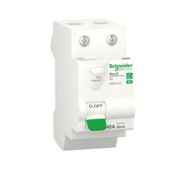 Interrupteur différentiel RESI9 XE embrochable 30mA 40A type AC