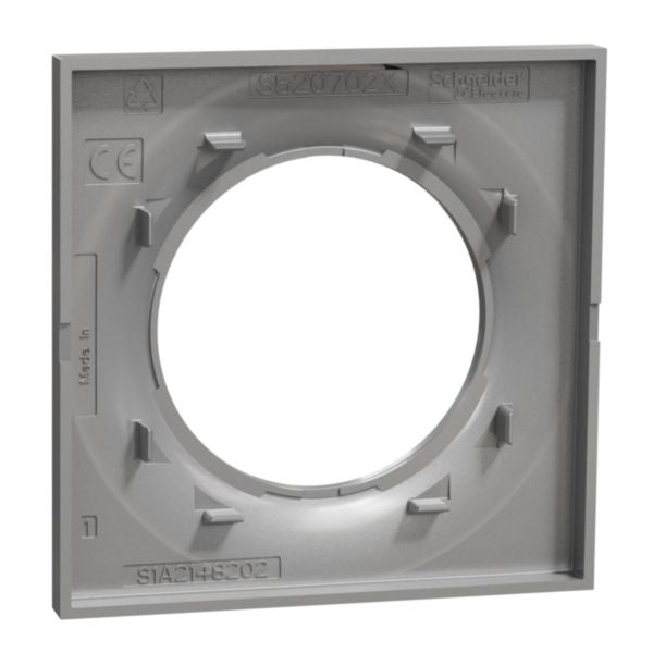 NF ODACE STYLE aluminum plate 1 post 10 mm depth recessed installation type