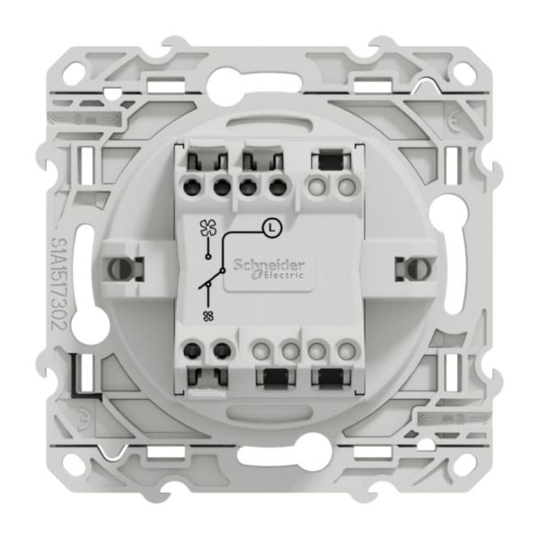 Odace VMC switch White without screw stop position