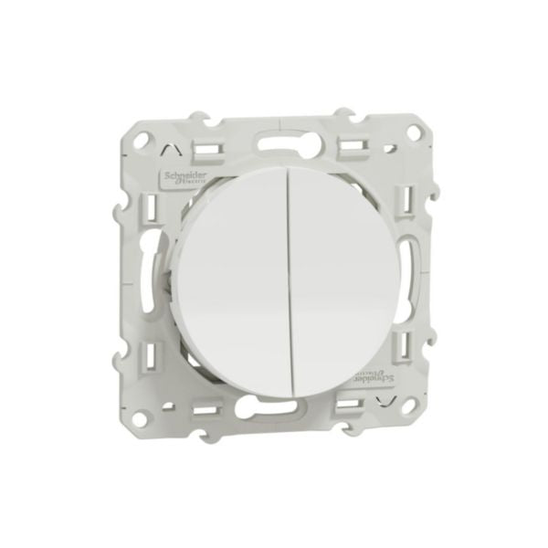 Odace two-way switch + push button White 10 A