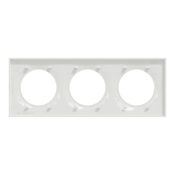 NF ODACE STYLE white plate 3 horizontal or vertical positions L. center distance 71 x W. 227 x D. 10 mm