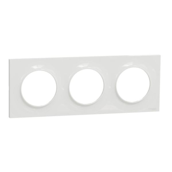 NF ODACE STYLE white plate 3 horizontal or vertical positions L. center distance 71 x W. 227 x D. 10 mm