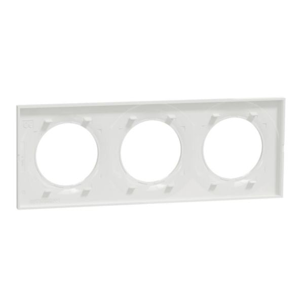 NF ODACE STYLE white plate 3 horizontal or vertical positions L. center distance 71 x W. 227 x D. 10 mm