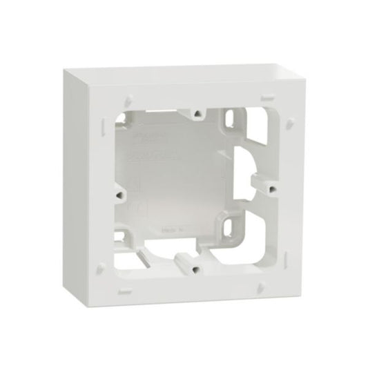 Box for mounting NF ODACE STYLE surface-mounted white 1 post depth 40 x l. 85 x h. 85 mm