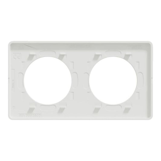 Plaque NF ODACE TOUCH blanc 2 postes horizontal ou vertical l. 156 x prof. 10 mm