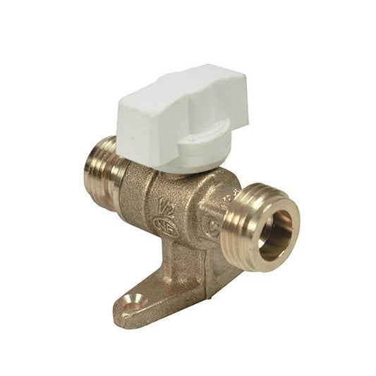 Straight brass tap with leg for natural gas NF male-male Ø 1/2 maximum pressure 500 mb