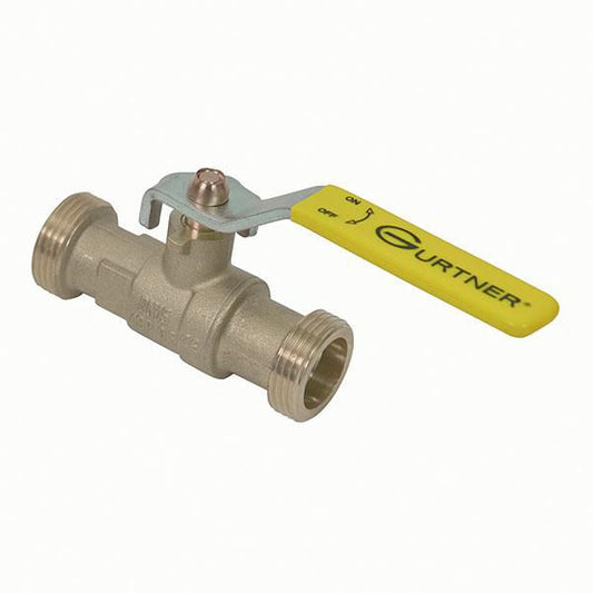 Non-padlockable valve with yellow handle male-male Ø 3/4