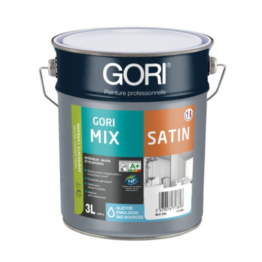 Peinture GORIMIX ECA satiné blanc 3L