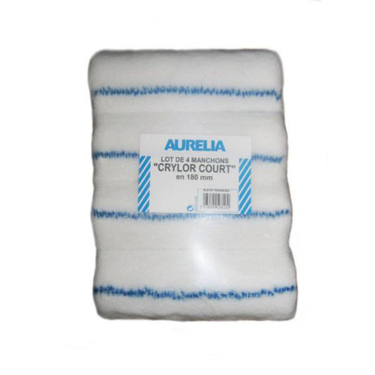 Set of 4 AURELIA aqueous phase sleeves in textured polyamide L. 180 x ø 48 mm fiber L. 12 mm