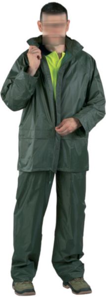 Ensemble veste et pantalon de pluie vert taille XL