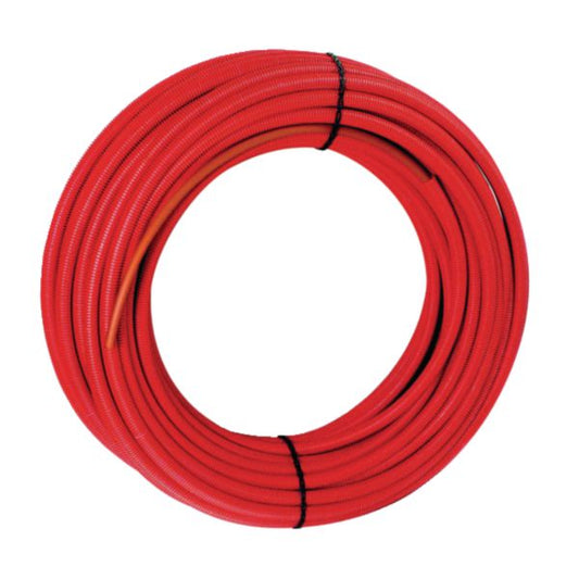 Tube PER gainé Ø 13 x 16 mm rouge couronne de 25 m