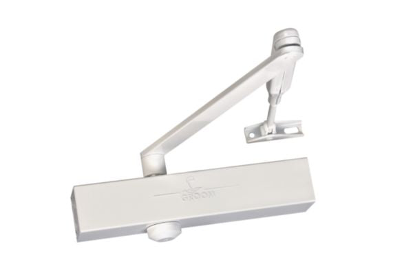 Contemporary door closer GR150 arm for doors up to 80 kg white