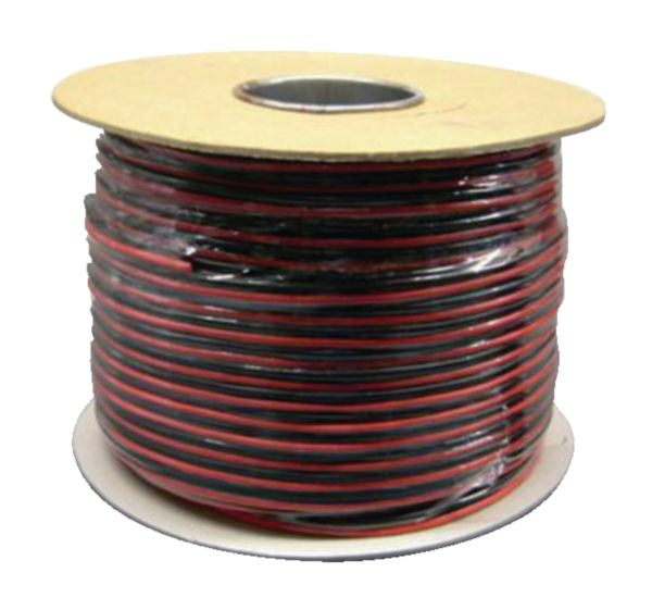 Black and red PVC speaker cable Ø 0.25 mm 100 ml