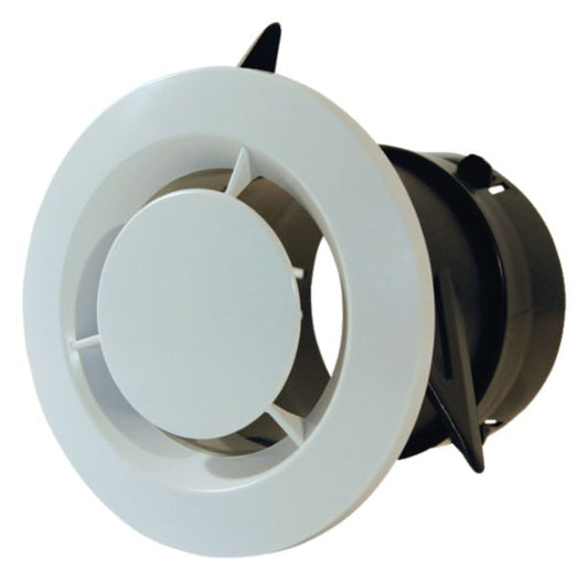 Self-adjusting extraction vent for plasterboard with sleeve and seal Ø 80 mm