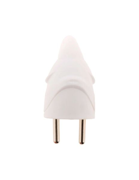 NF 16A 2P+T angled white male plug