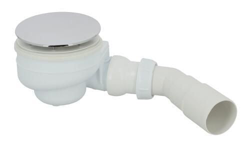 Bonde de douche TURBOFLOW capot ABS chromé sortie horizontale ø 90 mm sortie ø 40 x h. 80 mm