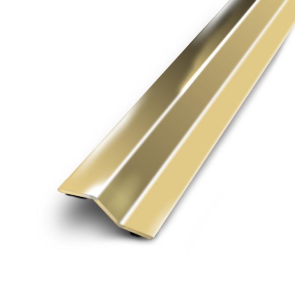 DINAC multi-level adhesive threshold bar polished brass L.930x W.40mm