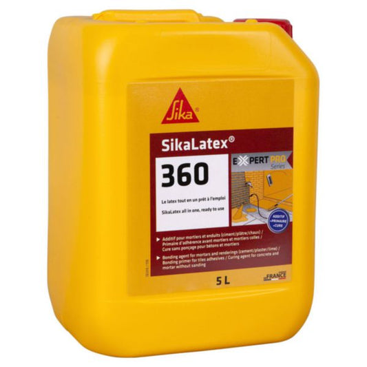 Additif pour mortiers et bétons SIKALATEX 360 blanc bidon de 5 L