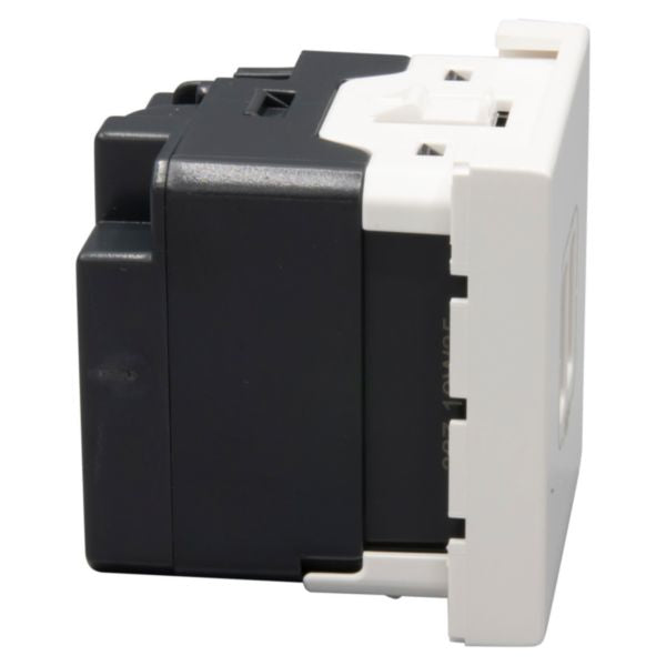 MOSAIC®2 USB charger socket 2 USB sockets in smooth white PVC 2 modules