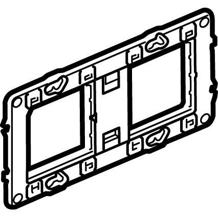 Universal NF support for MOSAIC CELIANE SOLIROC for 2 workstations or 4/5 screw-on modules