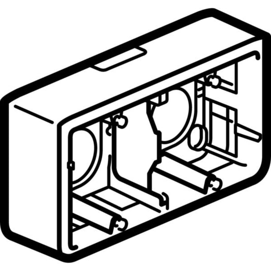 Cadre saillie pour support à vis MOSAIC 2 2 x 2 modules prof. 40 mm blanc l. 154 mm