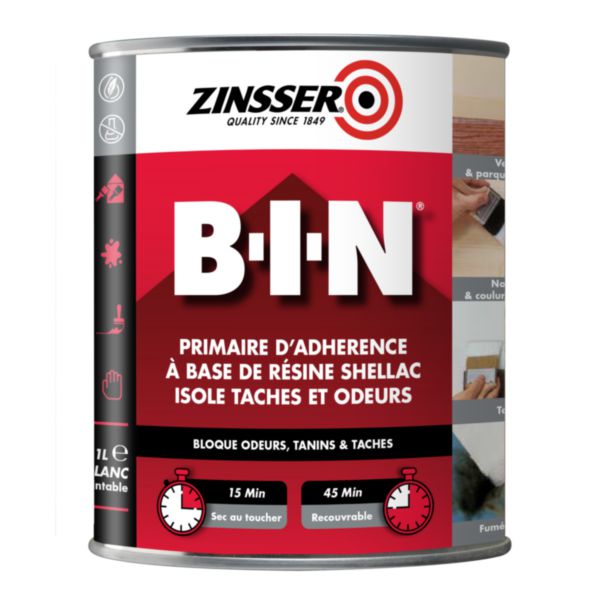 Primaire d'accrochage haute performance B-I-N supports intérieurs pot de 1 L