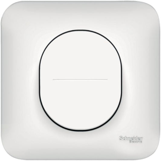 OVALIS® push button in smooth white PVC