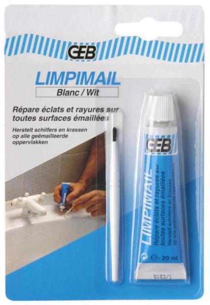 Pâte de réparation LIMPIMAIL pour éclat et émail blanc tube de 20 ml