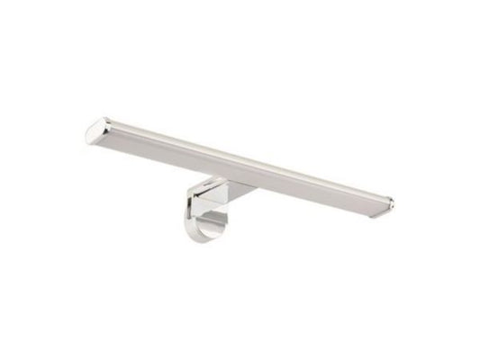 Bathroom LED mirror strip, aluminum finish, IP44 3000K with 3 fixing systems