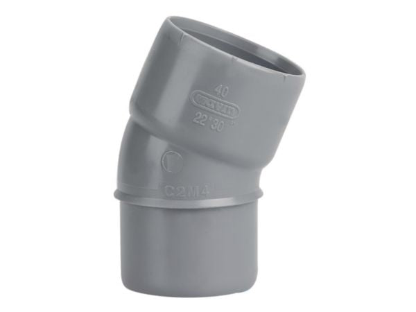 PVC NF elbow male-female 22° Ø 40 mm